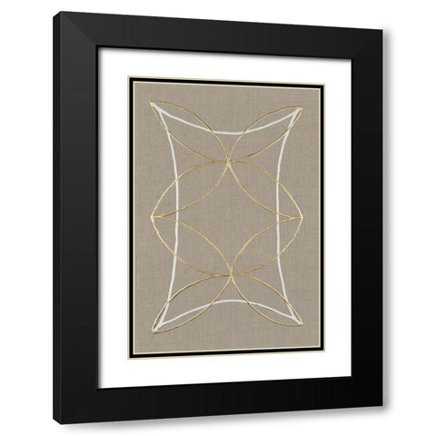 Hyperbola II Black Modern Wood Framed Art Print with Double Matting by Lam, Vanna