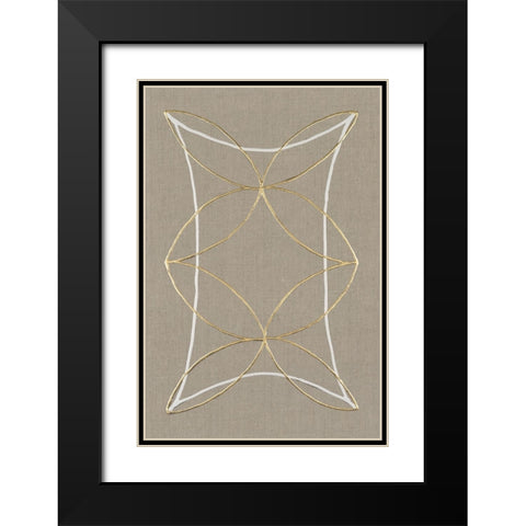 Hyperbola II Black Modern Wood Framed Art Print with Double Matting by Lam, Vanna