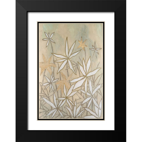 Embellished Starburst Bloom I Black Modern Wood Framed Art Print with Double Matting by Lam, Vanna