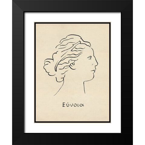 Greek Blessing I Black Modern Wood Framed Art Print with Double Matting by Green, Jacob