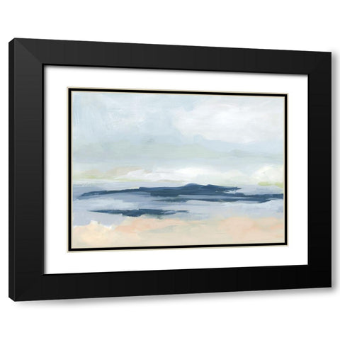 Matala Coast II Black Modern Wood Framed Art Print with Double Matting by Vess, June Erica
