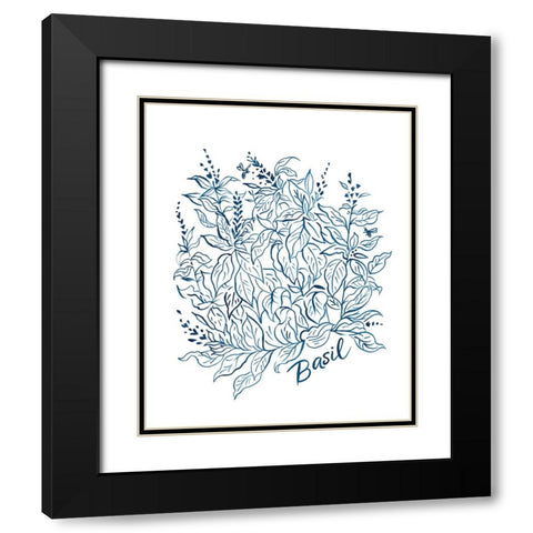 Summer Herb Garden Sketches I Black Modern Wood Framed Art Print with Double Matting by Marr, Laura