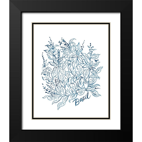 Summer Herb Garden Sketches I Black Modern Wood Framed Art Print with Double Matting by Marr, Laura