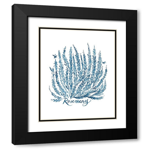 Summer Herb Garden Sketches III Black Modern Wood Framed Art Print with Double Matting by Marr, Laura