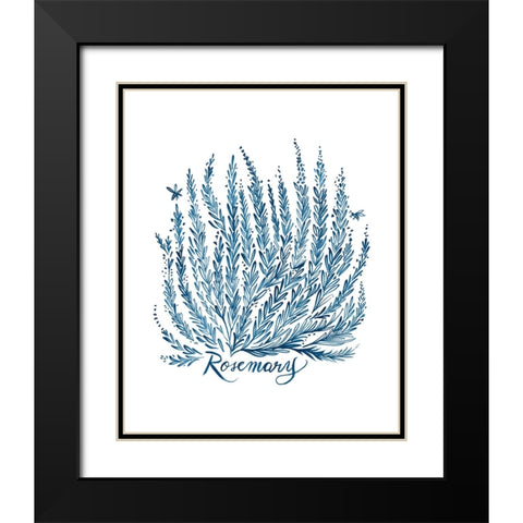 Summer Herb Garden Sketches III Black Modern Wood Framed Art Print with Double Matting by Marr, Laura