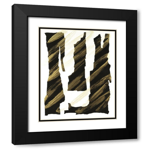 Onyx Obelisks I Black Modern Wood Framed Art Print with Double Matting by Willett, Michael