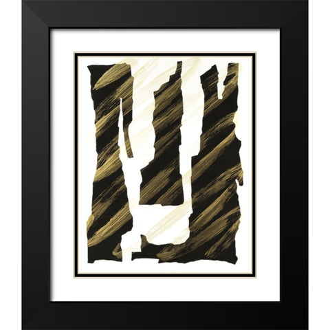 Onyx Obelisks I Black Modern Wood Framed Art Print with Double Matting by Willett, Michael