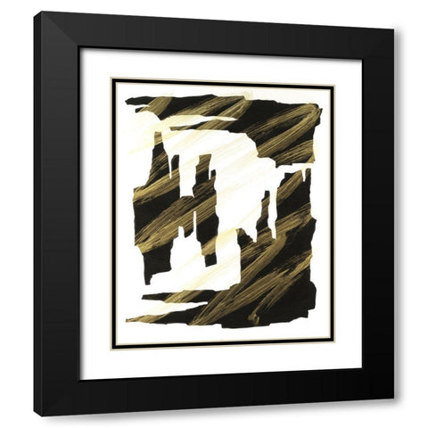 Onyx Obelisks II Black Modern Wood Framed Art Print with Double Matting by Willett, Michael