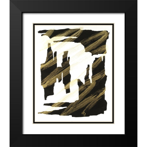 Onyx Obelisks II Black Modern Wood Framed Art Print with Double Matting by Willett, Michael