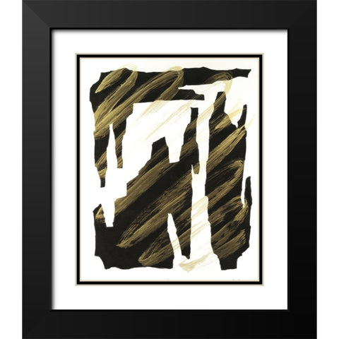 Onyx Obelisks IV Black Modern Wood Framed Art Print with Double Matting by Willett, Michael