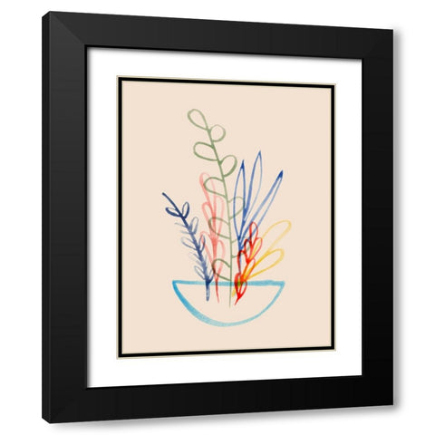 Fun Bunch I Black Modern Wood Framed Art Print with Double Matting by Green, Jacob