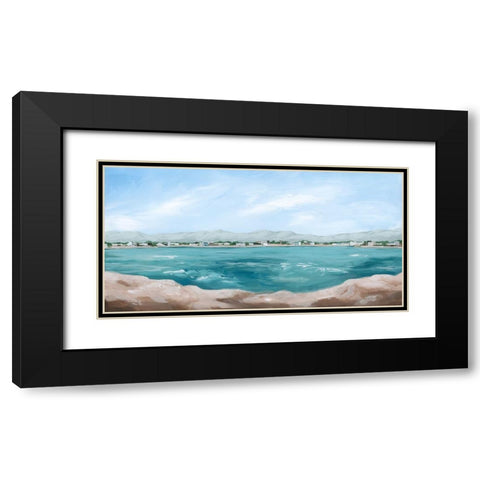 Turquoise Isle III Black Modern Wood Framed Art Print with Double Matting by Popp, Grace