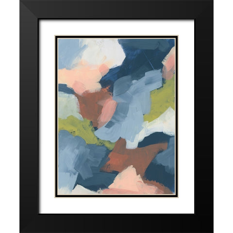Soft Indigo Atmosphere II Black Modern Wood Framed Art Print with Double Matting by Vess, June Erica