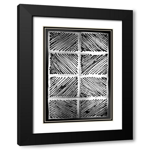 Galvanize I Black Modern Wood Framed Art Print with Double Matting by Lam, Vanna