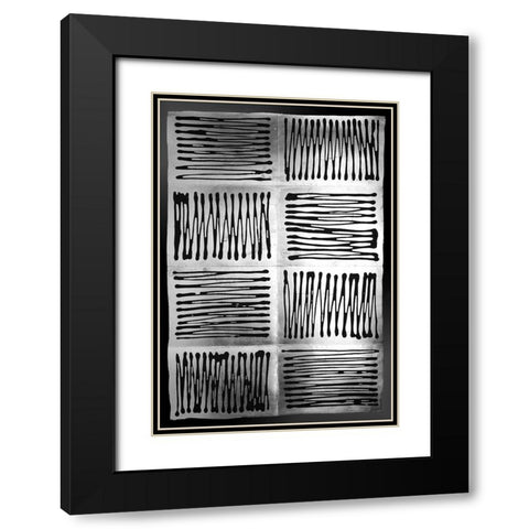 Galvanize II Black Modern Wood Framed Art Print with Double Matting by Lam, Vanna