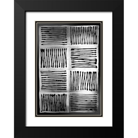Galvanize II Black Modern Wood Framed Art Print with Double Matting by Lam, Vanna