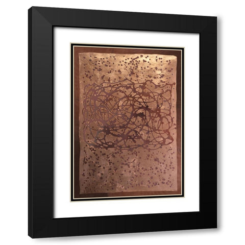 Graffiti in Copper II Black Modern Wood Framed Art Print with Double Matting by Lam, Vanna