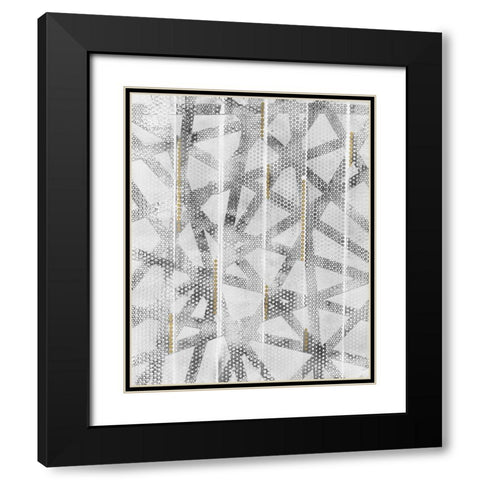 Stippled I Black Modern Wood Framed Art Print with Double Matting by Lam, Vanna