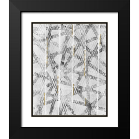 Stippled I Black Modern Wood Framed Art Print with Double Matting by Lam, Vanna