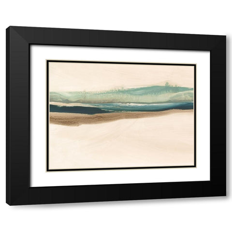 Layered Horizon II Black Modern Wood Framed Art Print with Double Matting by Harper, Ethan