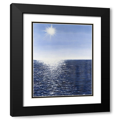 Solar Glitter I Black Modern Wood Framed Art Print with Double Matting by Willett, Michael