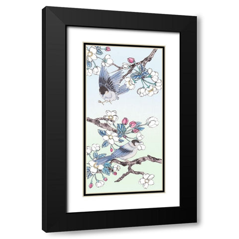 Whispers of Spring II Black Modern Wood Framed Art Print with Double Matting by Wang, Melissa