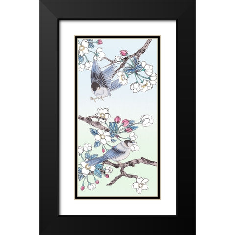 Whispers of Spring II Black Modern Wood Framed Art Print with Double Matting by Wang, Melissa