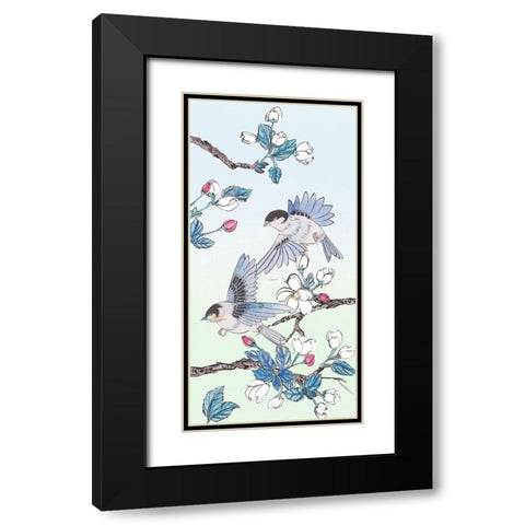 Whispers of Spring III Black Modern Wood Framed Art Print with Double Matting by Wang, Melissa