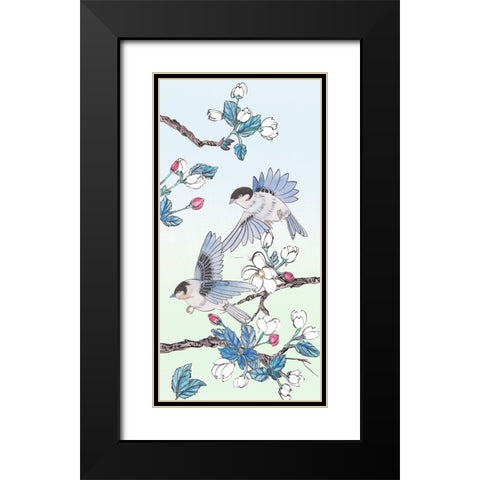 Whispers of Spring III Black Modern Wood Framed Art Print with Double Matting by Wang, Melissa