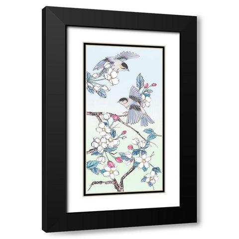 Whispers of Spring V Black Modern Wood Framed Art Print with Double Matting by Wang, Melissa