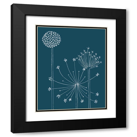 Graphic Alliums I Black Modern Wood Framed Art Print with Double Matting by Longley, Alicia