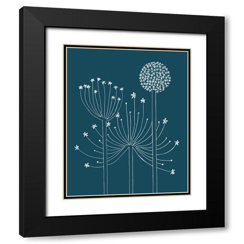 Graphic Alliums II Black Modern Wood Framed Art Print with Double Matting by Longley, Alicia