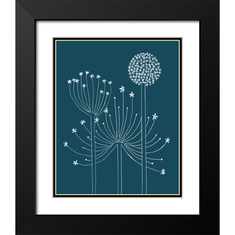 Graphic Alliums II Black Modern Wood Framed Art Print with Double Matting by Longley, Alicia
