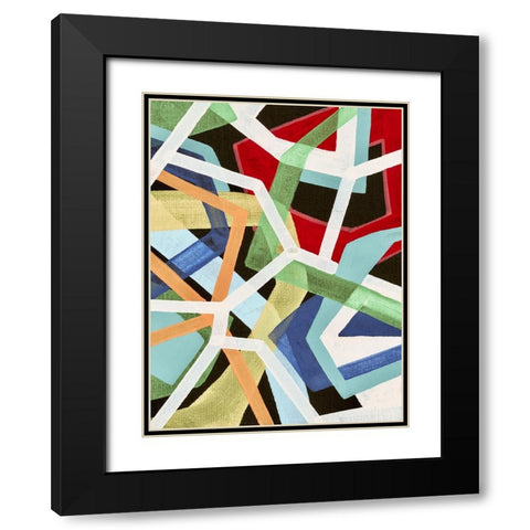 Magnetic Color I Black Modern Wood Framed Art Print with Double Matting by Galapon, Nikki