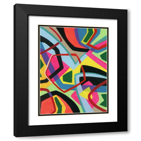 Bold Shape Shift II Black Modern Wood Framed Art Print with Double Matting by Galapon, Nikki