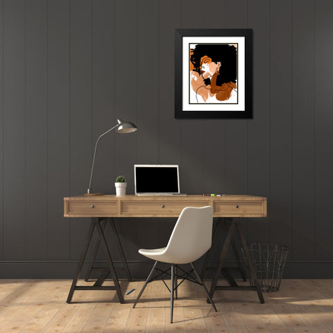 Phenomal Women II Black Modern Wood Framed Art Print with Double Matting by Saunders, Alonzo