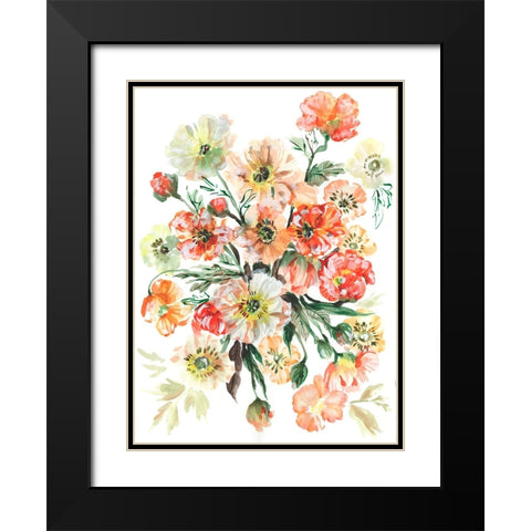 Icelandic Poppies I Black Modern Wood Framed Art Print with Double Matting by Zwara, Ania