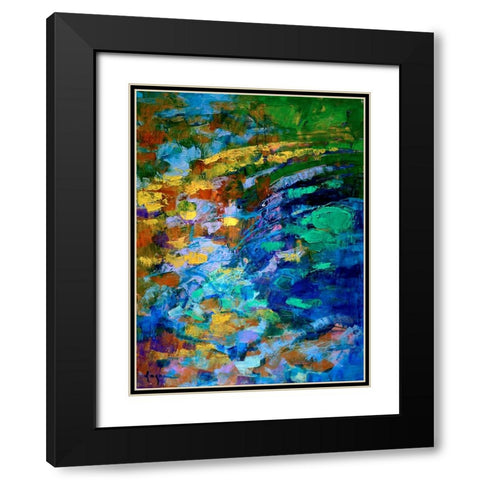 Chrysalis Liquid I Black Modern Wood Framed Art Print with Double Matting by Fagan, Dorothy