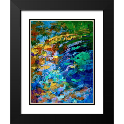 Chrysalis Liquid I Black Modern Wood Framed Art Print with Double Matting by Fagan, Dorothy