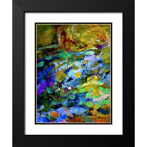 Chrysalis Liquid II Black Modern Wood Framed Art Print with Double Matting by Fagan, Dorothy