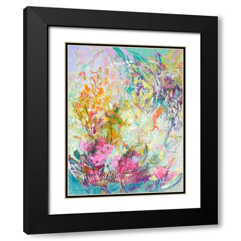 Graces Panel I Black Modern Wood Framed Art Print with Double Matting by Fagan, Dorothy