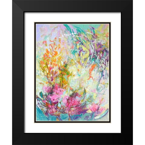 Graces Panel I Black Modern Wood Framed Art Print with Double Matting by Fagan, Dorothy
