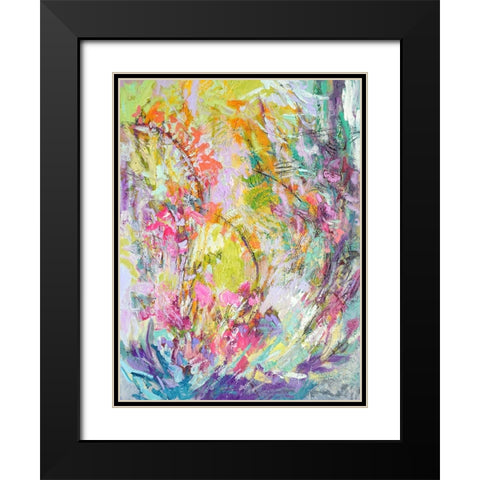 Graces Panel II Black Modern Wood Framed Art Print with Double Matting by Fagan, Dorothy