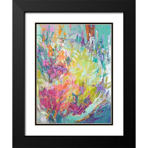 Graces Panel III Black Modern Wood Framed Art Print with Double Matting by Fagan, Dorothy