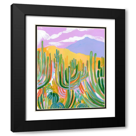 Lavender Desert I Black Modern Wood Framed Art Print with Double Matting by Marr, Laura
