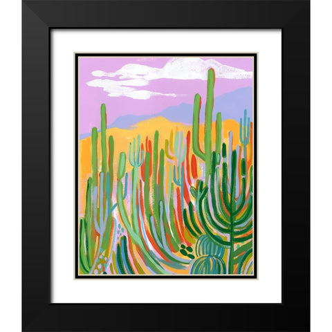 Lavender Desert II Black Modern Wood Framed Art Print with Double Matting by Marr, Laura