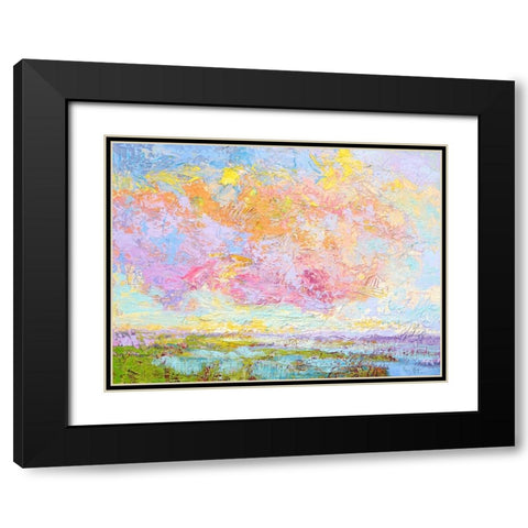 On a Summers Eve Black Modern Wood Framed Art Print with Double Matting by Fagan, Dorothy