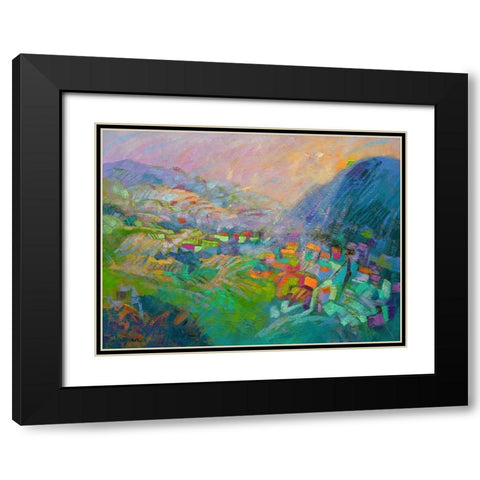 Embraced Black Modern Wood Framed Art Print with Double Matting by Fagan, Dorothy