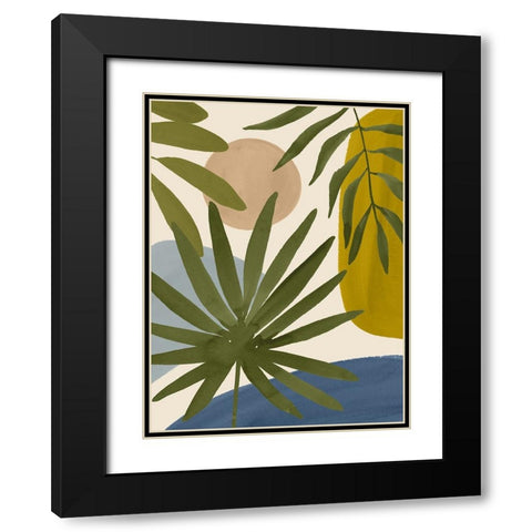 Tropica Tumble II Black Modern Wood Framed Art Print with Double Matting by Barnes, Victoria