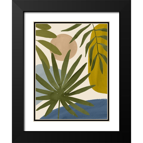 Tropica Tumble II Black Modern Wood Framed Art Print with Double Matting by Barnes, Victoria